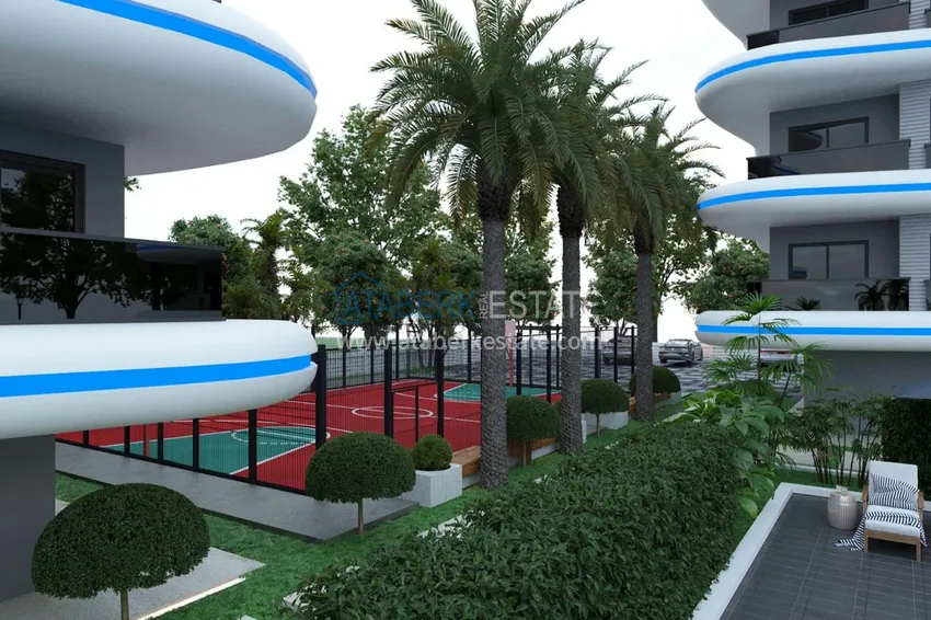 Квартиры и пентхаусы в комплексе на этапе строительства – Алания, район Инджекум 5 