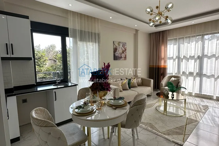 Приобрести Квартира 1+1 с мебелью в жилом комплексе с инфраструктурой, район Оба – Алания 6 