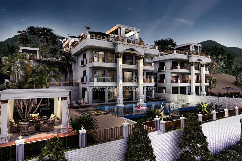 Виллы премиум-класса на начальном этапе строительства в горном районе Алании - Тепе 5 