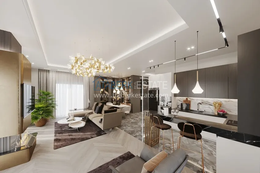 Приобрести Виллы премиум-класса на начальном этапе строительства в горном районе Алании - Тепе 5 