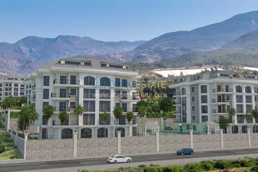 Квартира 3+1 с отдельной кухней и авторской отделкой в эксклюзивном жилом комплексе, район Оба – Алания 6 