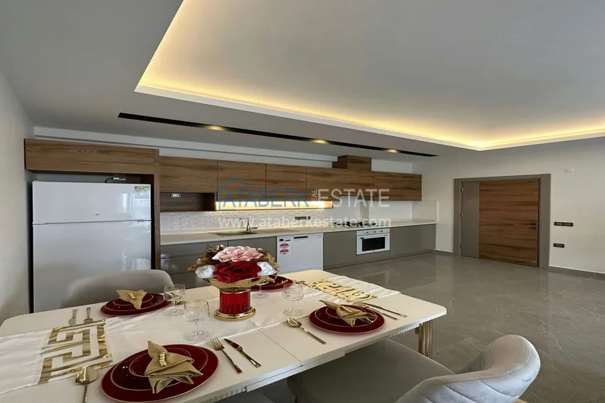 Приобрести Квартира 1+1 с новой мебелью, видом на море и горы, Махмутлар – Алания 9 