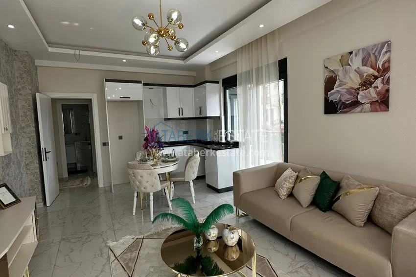 Приобрести Квартира 1+1 с мебелью в жилом комплексе с инфраструктурой, район Оба – Алания 7 