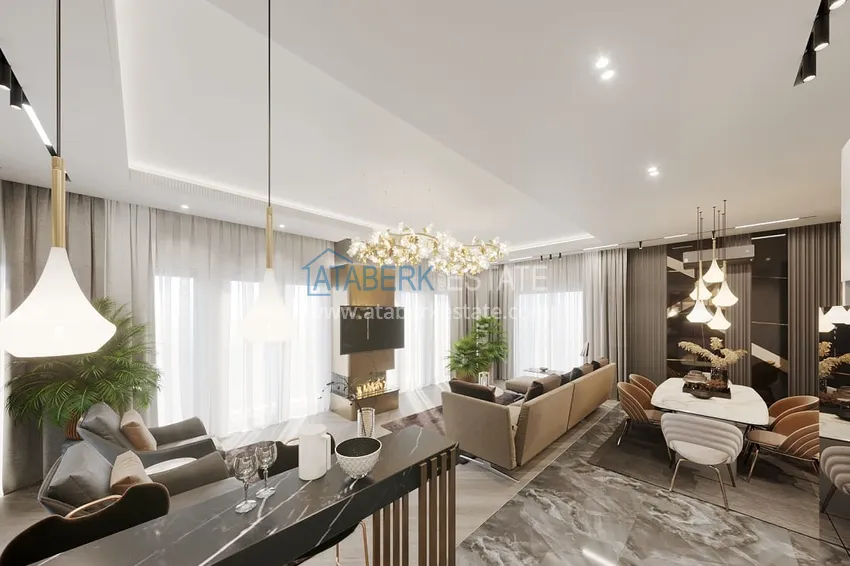 Приобрести Виллы премиум-класса на начальном этапе строительства в горном районе Алании - Тепе 6 