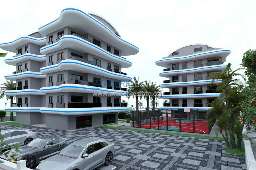 Квартиры и пентхаусы в комплексе на этапе строительства – Алания, район Инджекум 7 