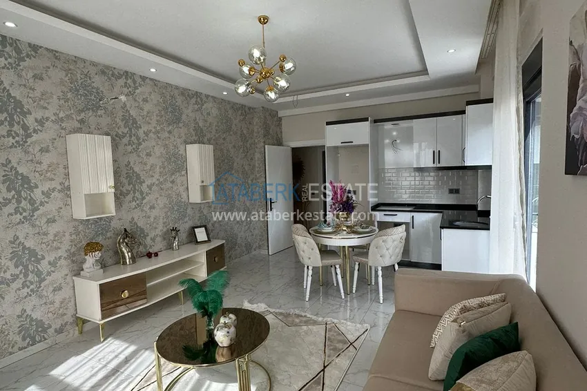 Приобрести Квартира 1+1 с мебелью в жилом комплексе с инфраструктурой, район Оба – Алания 8 