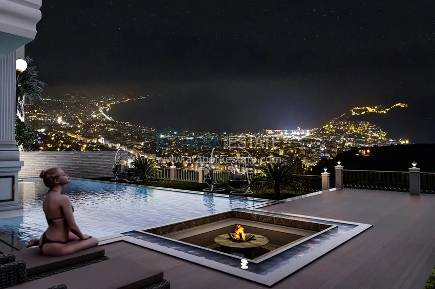 Виллы премиум-класса на начальном этапе строительства в горном районе Алании - Тепе 7 