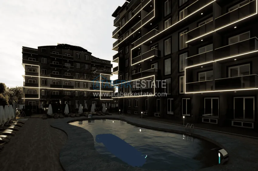 Квартиры и пентхаусы в центре Газипаши с рассрочкой в комплексе на этапе строительства 9 