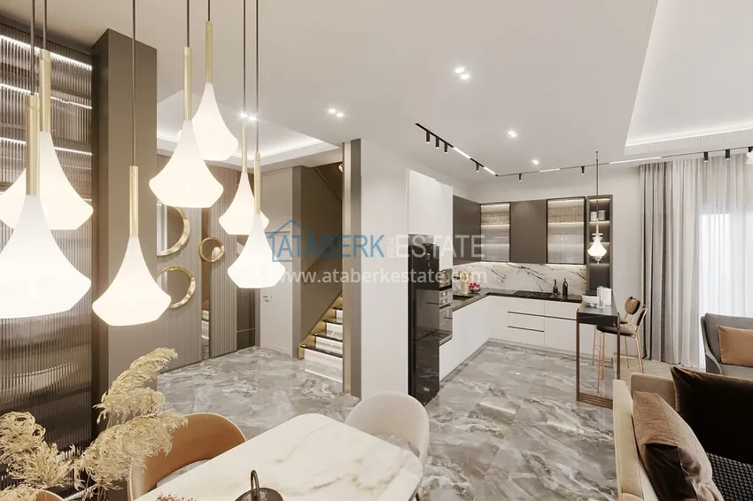 Приобрести Виллы премиум-класса на начальном этапе строительства в горном районе Алании - Тепе 8 