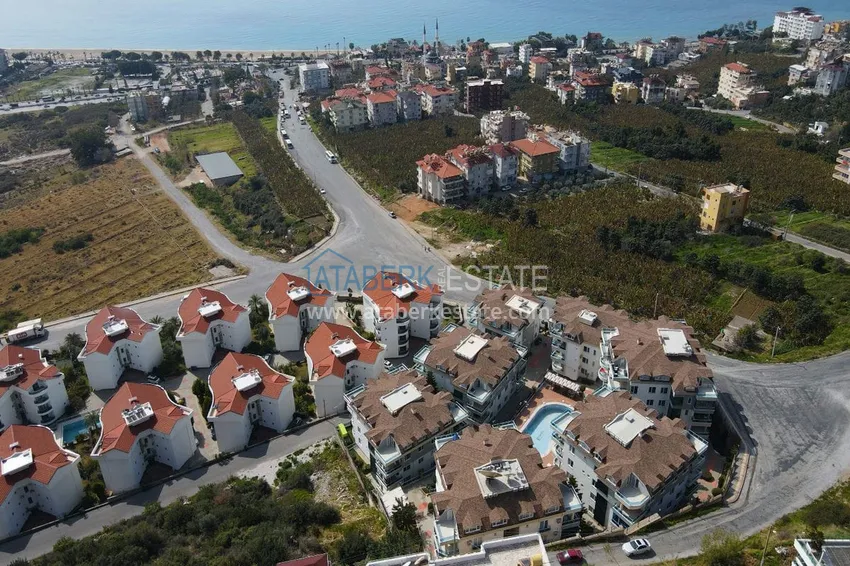 Меблированная квартира-дуплекс с видом на море и горы – центр, Алания 9 