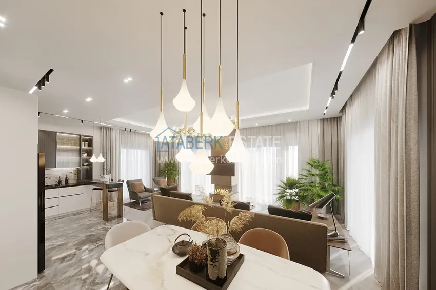 Приобрести Виллы премиум-класса на начальном этапе строительства в горном районе Алании - Тепе 9 