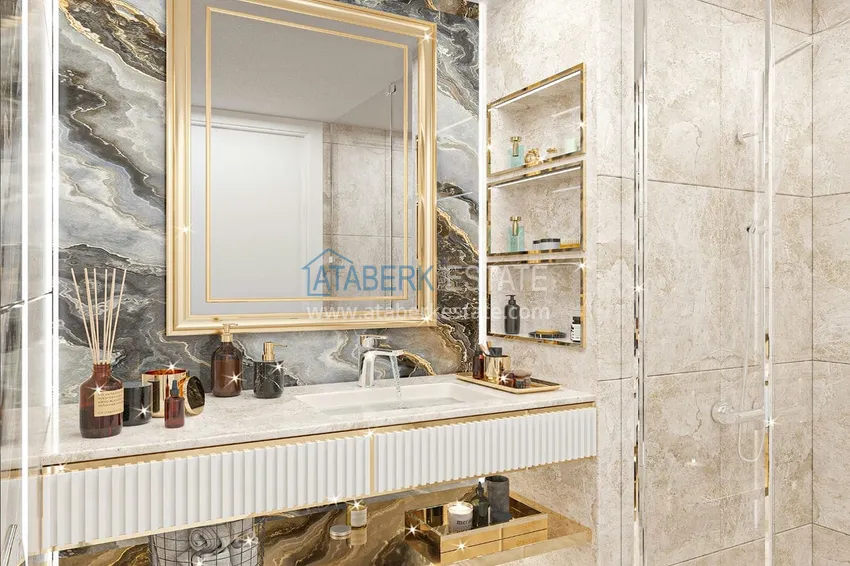 Приобрести Квартира в строящемся комплексе - центр Алании в 350 м от пляжа Клеопатра 10 