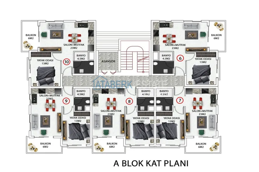 Купить дешево Квартиры и пентхаусы в комплексе на этапе строительства – Алания, район Инджекум 1 