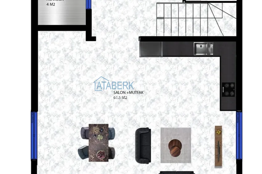 Купить дешево Виллы премиум-класса на начальном этапе строительства в горном районе Алании - Тепе 2 