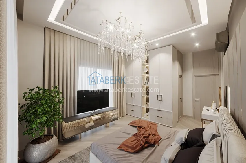 Приобрести Виллы премиум-класса на начальном этапе строительства в горном районе Алании - Тепе 15 