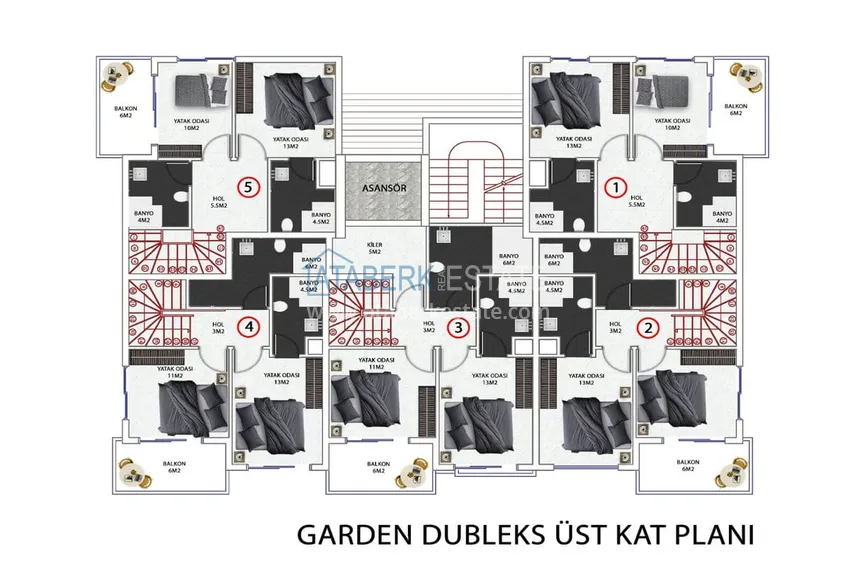 Купить дешево Квартиры и пентхаусы в комплексе на этапе строительства – Алания, район Инджекум 4 