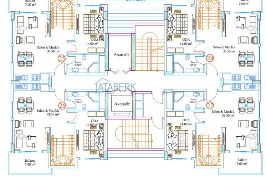 Купить дешево Инвестиционная недвижимость в Авсалларе – квартиры на этапе котлована  6 