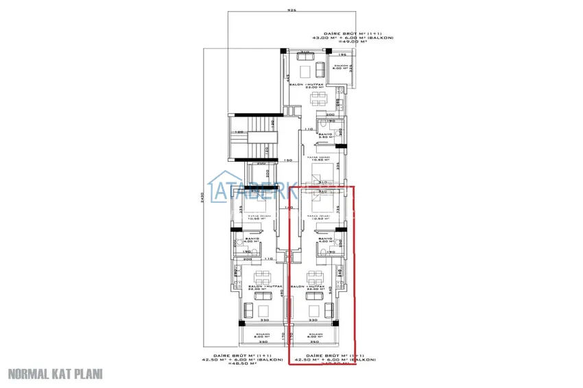 Купить дешево Недвижимость от инвестора в строящемся комплексе – Алания, Авсаллар 1 