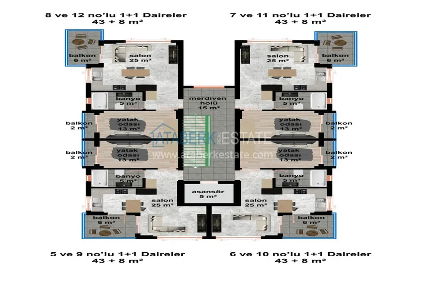 Купить дешево Недвижимость у моря – 250 метров, район Кестель, Алания 5 