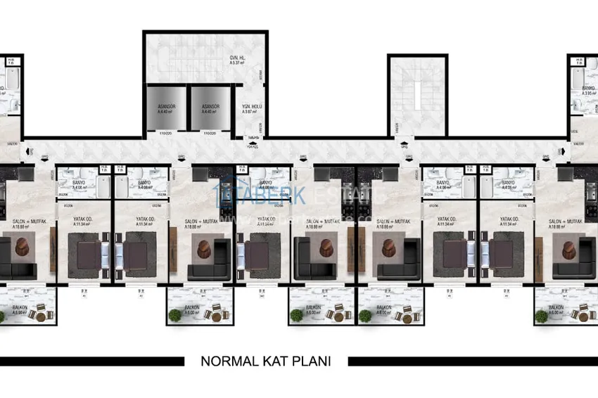 Купить дешево Квартиры в рассрочку на начальном этапе строительства – Алания, Демирташ 3 