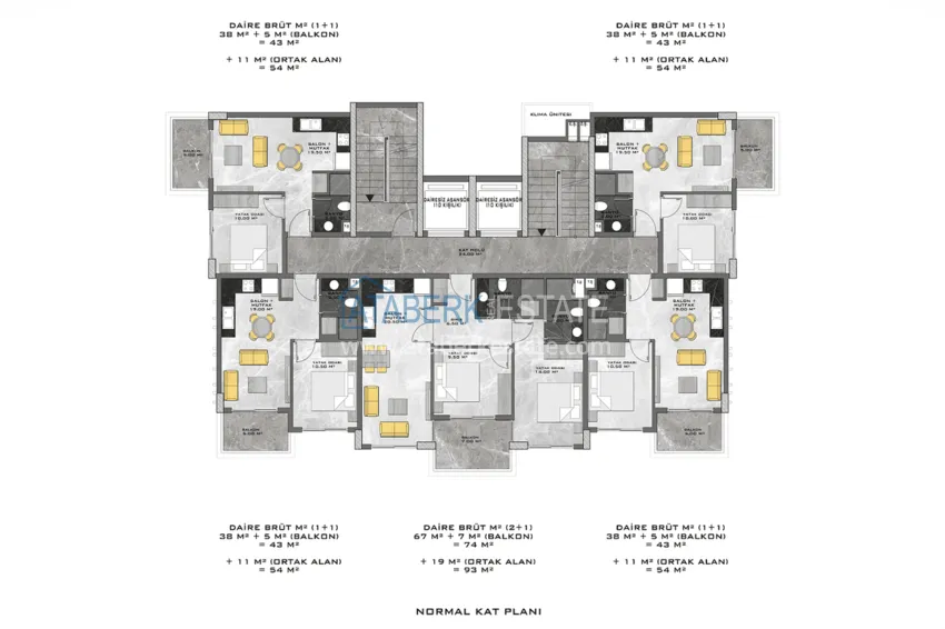 Купить дешево Недвижимость от инвестора в строящемся комплексе – Алания, Авсаллар 2 
