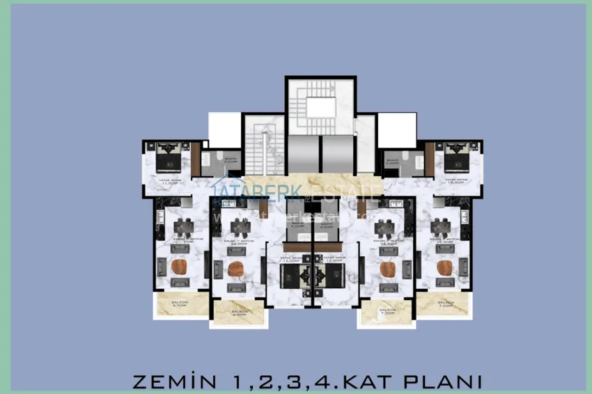 Купить дешево Курортная недвижимость на этапе строительства – Алания, район Махмутлар 3 