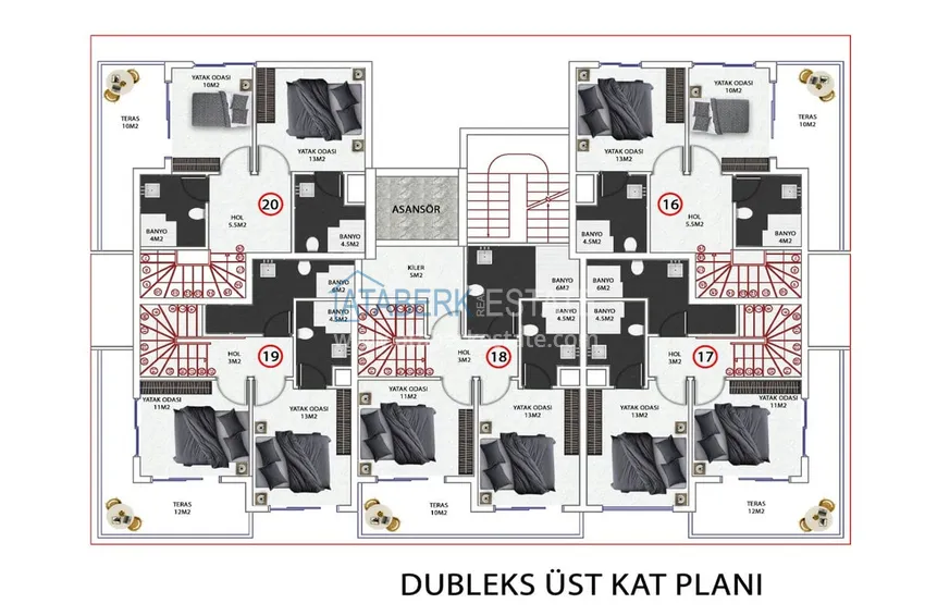 Купить дешево Квартиры и пентхаусы в комплексе на этапе строительства – Алания, район Инджекум 6 