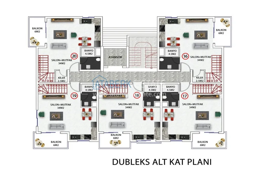 Купить дешево Квартиры и пентхаусы в комплексе на этапе строительства – Алания, район Инджекум 5 