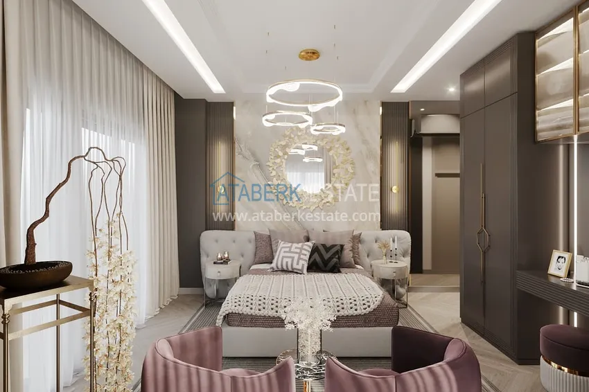 Приобрести Виллы премиум-класса на начальном этапе строительства в горном районе Алании - Тепе 16 