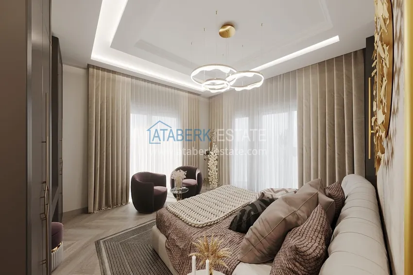 Приобрести Виллы премиум-класса на начальном этапе строительства в горном районе Алании - Тепе 19 