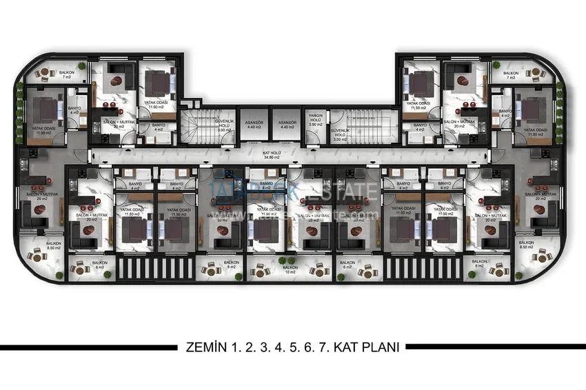 Купить дешево Новый инвестиционный проект резиденции в сегменте комфорт – Алания, Авсаллар 7