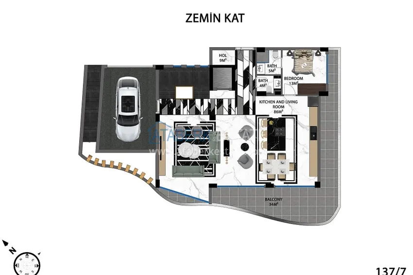 Купить дешево Виллы от застройщика в Каргыджаке – с правом на получение турецкого гражданства 7 