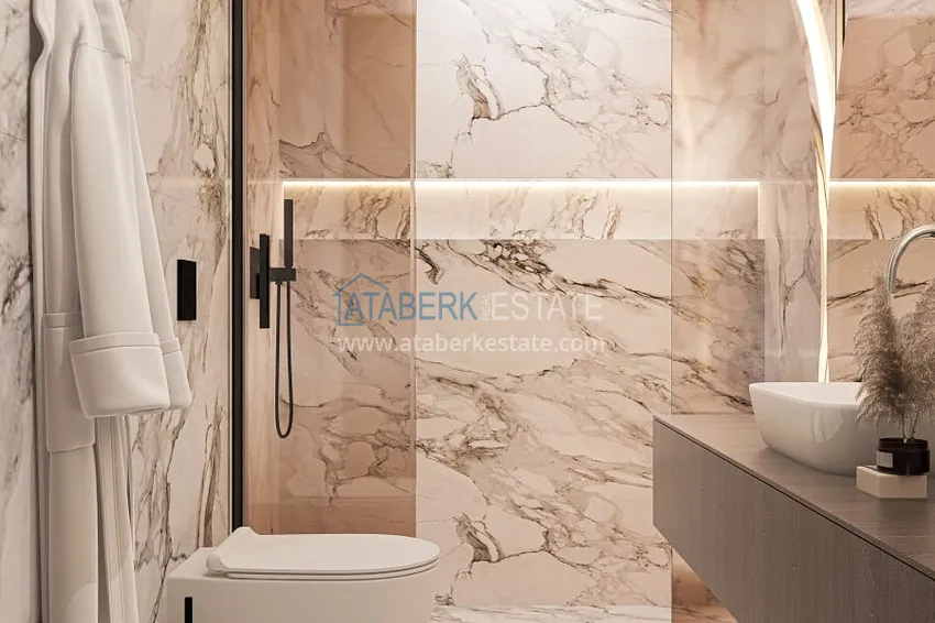 Приобрести Квартиры и пентхаусы в комплексе на этапе строительства – Алания, район Инджекум 28 