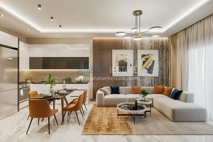 Приобрести Квартиры в рассрочку на начальном этапе строительства – Алания, Демирташ 4 