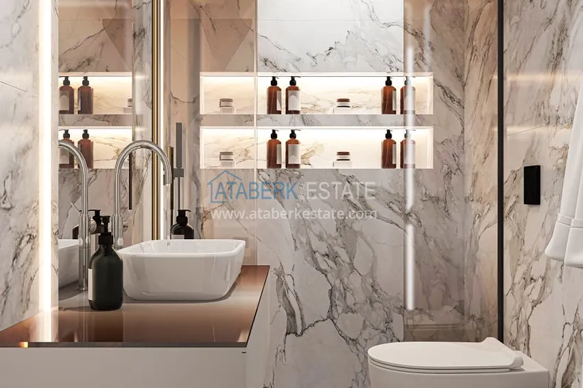 Приобрести Квартиры и пентхаусы в комплексе на этапе строительства – Алания, район Инджекум 32 