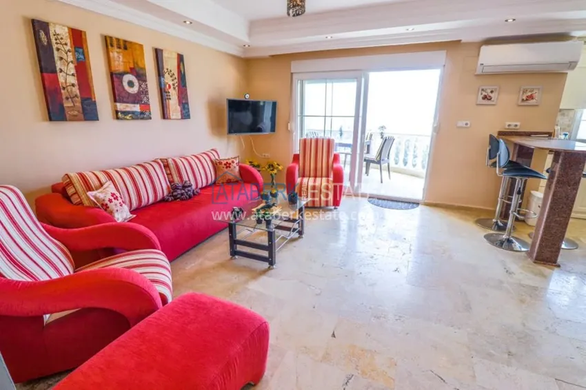 Приобрести Меблированный дуплекс в Авсалларе с видом на море в уютном жилом комплексе 2 