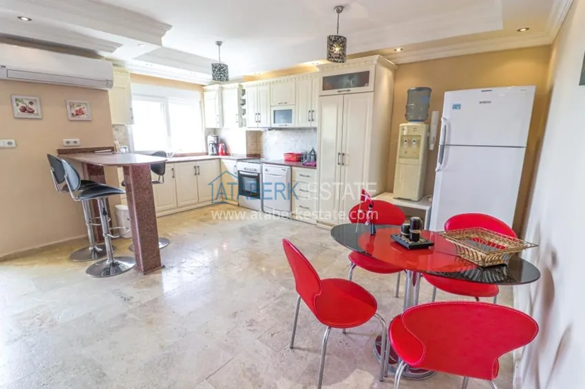 Приобрести Меблированный дуплекс в Авсалларе с видом на море в уютном жилом комплексе 3 