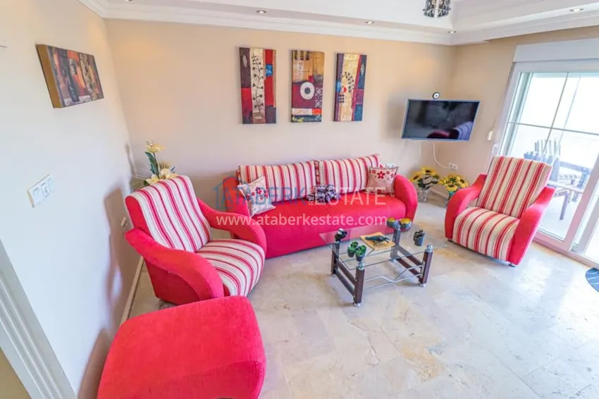 Приобрести Меблированный дуплекс в Авсалларе с видом на море в уютном жилом комплексе 5 