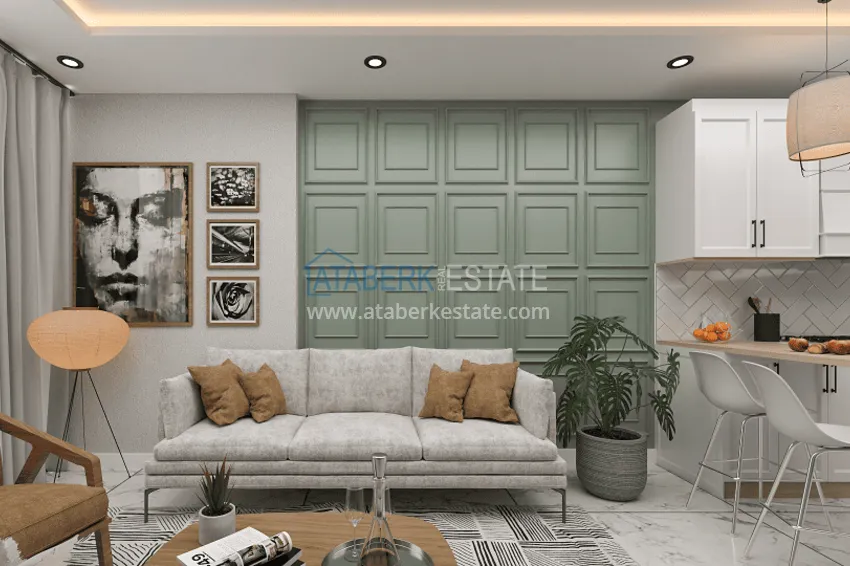 Приобрести Квартиры с открытым видом на море на стадии строительства в районе Аяш-Мерсин 2 