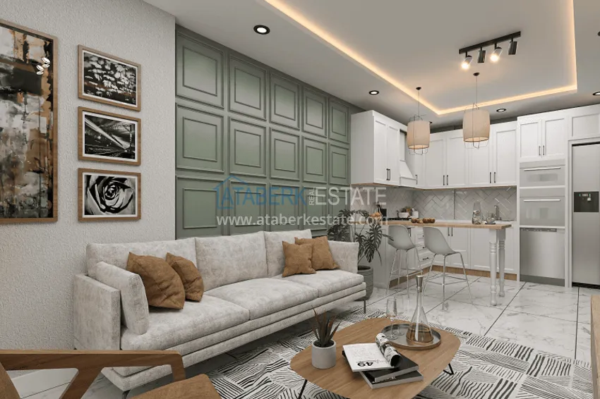 Приобрести Квартиры с открытым видом на море на стадии строительства в районе Аяш-Мерсин 5 