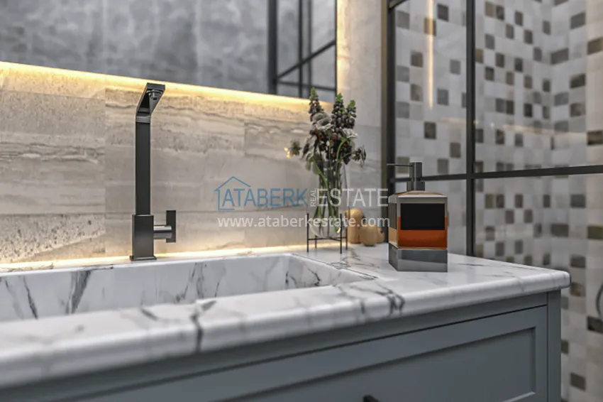 Приобрести Квартиры с открытым видом на море на стадии строительства в районе Аяш-Мерсин 13 