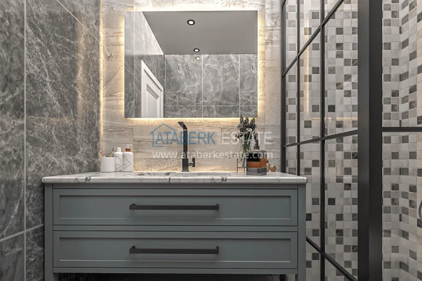 Приобрести Квартиры с открытым видом на море на стадии строительства в районе Аяш-Мерсин 14 