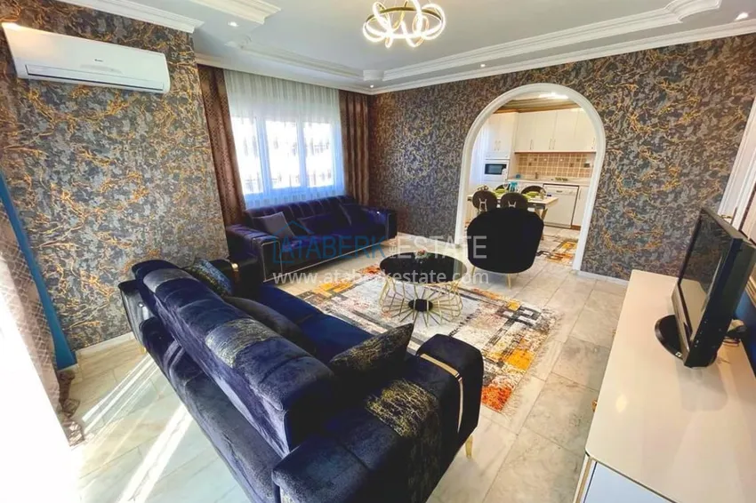 Приобрести Дуплекс 4+1 в районе Оба с современной мебелью. Район открыт для ВНЖ 8 