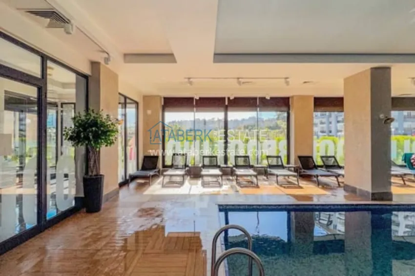 Квартира 1+1 меблированная в роскошной резиденции возле пляжа Инджекум, район Авсаллар – Алания 11 