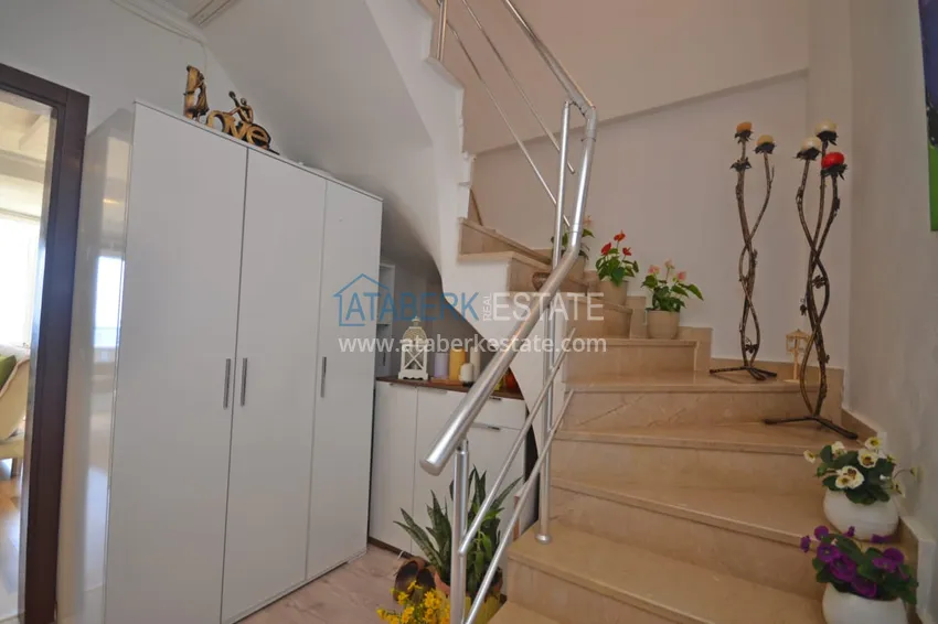 Приобрести Меблированная двухуровневая квартира с открытым видом на море – район Каргыджак 10 