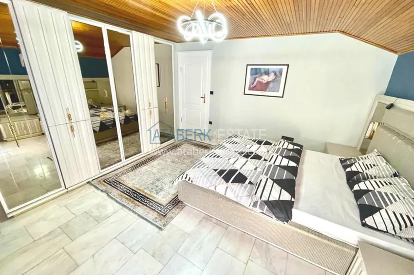 Приобрести Дуплекс 4+1 в районе Оба с современной мебелью. Район открыт для ВНЖ 19 