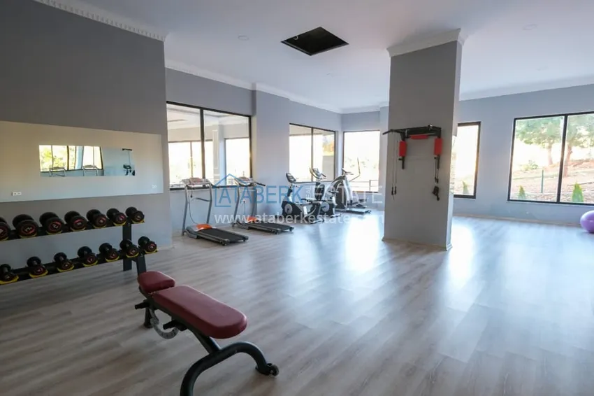 Садовый дуплекс 3+1 с мебелью в районе Оба – Алания  23 