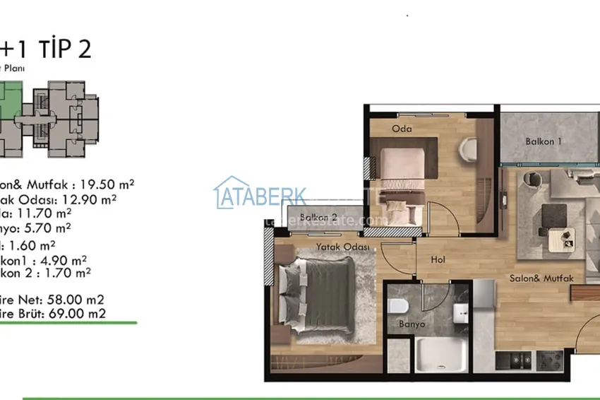 Купить дешево Квартиры на этапе строительства в уютном жилом комплексе в районе Тедже-Мерсин 2