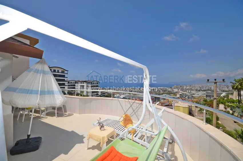 Приобрести Меблированная двухуровневая квартира с открытым видом на море – район Каргыджак 21 