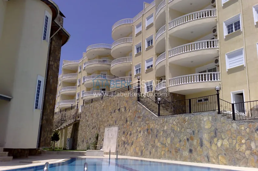 Меблированный дуплекс в Авсалларе с видом на море в уютном жилом комплексе 2 